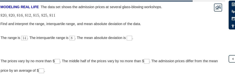 MODELING REAL LIFE The data set shows the admission prices at several glass-blowing-example-1