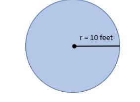 What is the circumference of the pool? 62.8 feet 31.4 feet 200 feet 125.6 feet-example-1