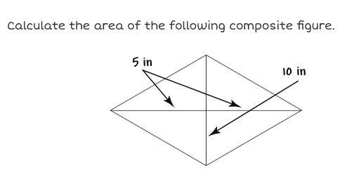 Calculate the area of the following composite figure.-example-1