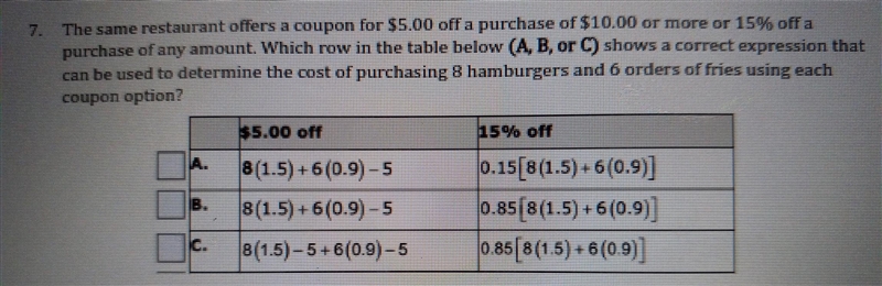 Only answer if you know the answer and if you understand it. 7. The same restaurant-example-1