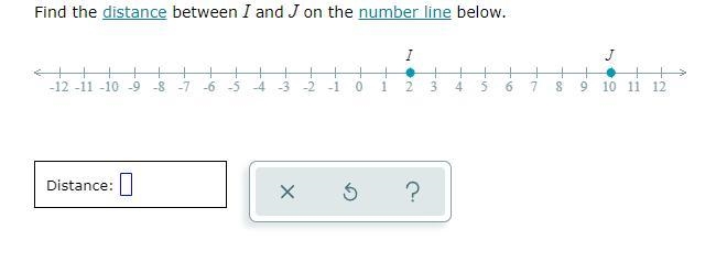 Help please Find the distance between I and J on the number line.-example-1