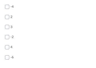 Select all values that are part of the domain of the function below. You must select-example-2