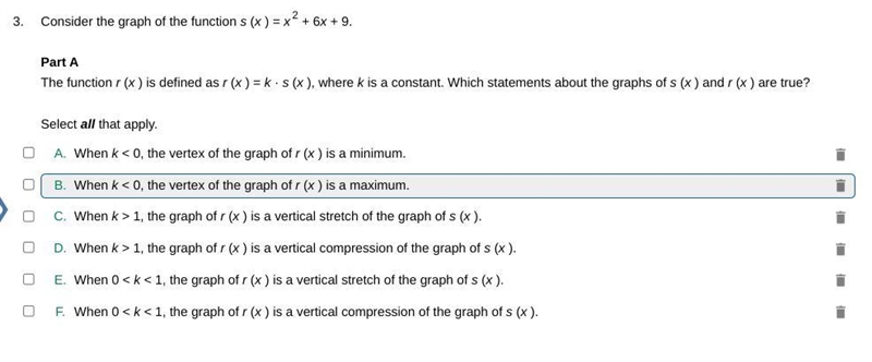 Consider the graph of the function s (x ) = x² + 6x + 9.-example-1