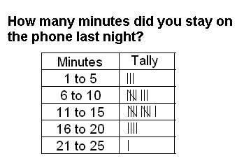 Which is a reasonable conclusion from the information presented in the tally chart-example-1