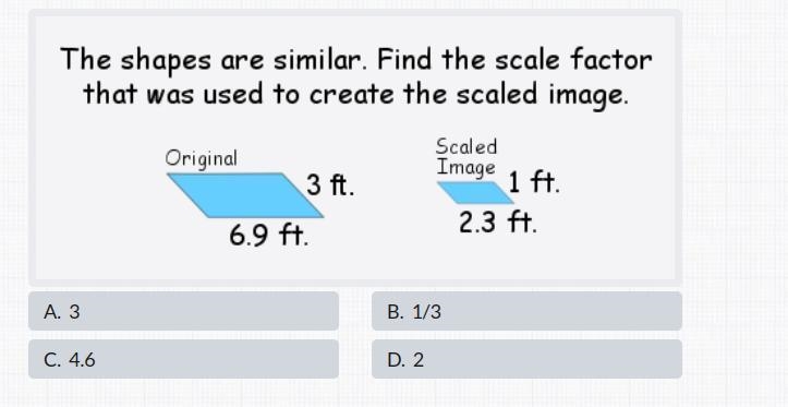 The Shapes Are Similar Find the Scale Factor-example-1