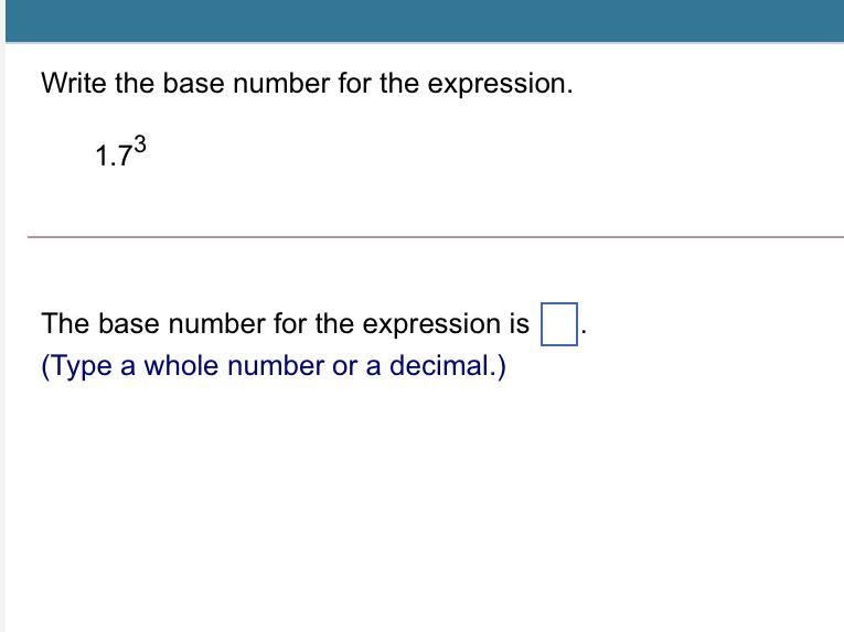 Write the base number for the expression.-example-1