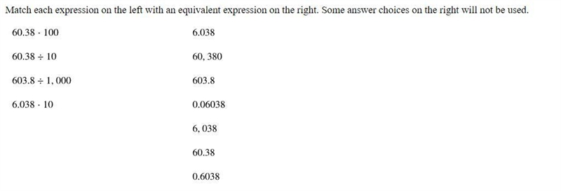 Match each expression on the left with an equivalent expression on the right. Some-example-1