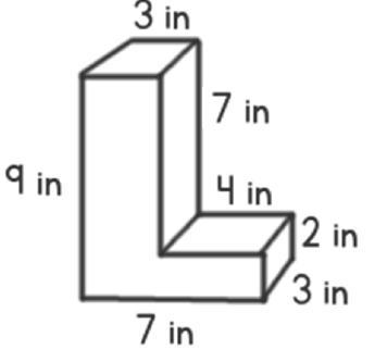 Find the total volume of the complex figure. Answer = in3 the same for the other one-example-1