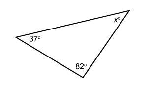 What is the value of x in this triangle? Enter your answer in the box. x =-example-1