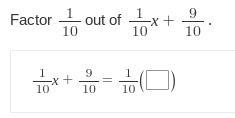 1/10x+9/10=1/10(BLANK)-example-1