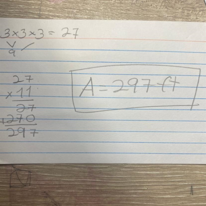 What is the area of this figure? 3ft 3ft 3ft 11ft-example-1