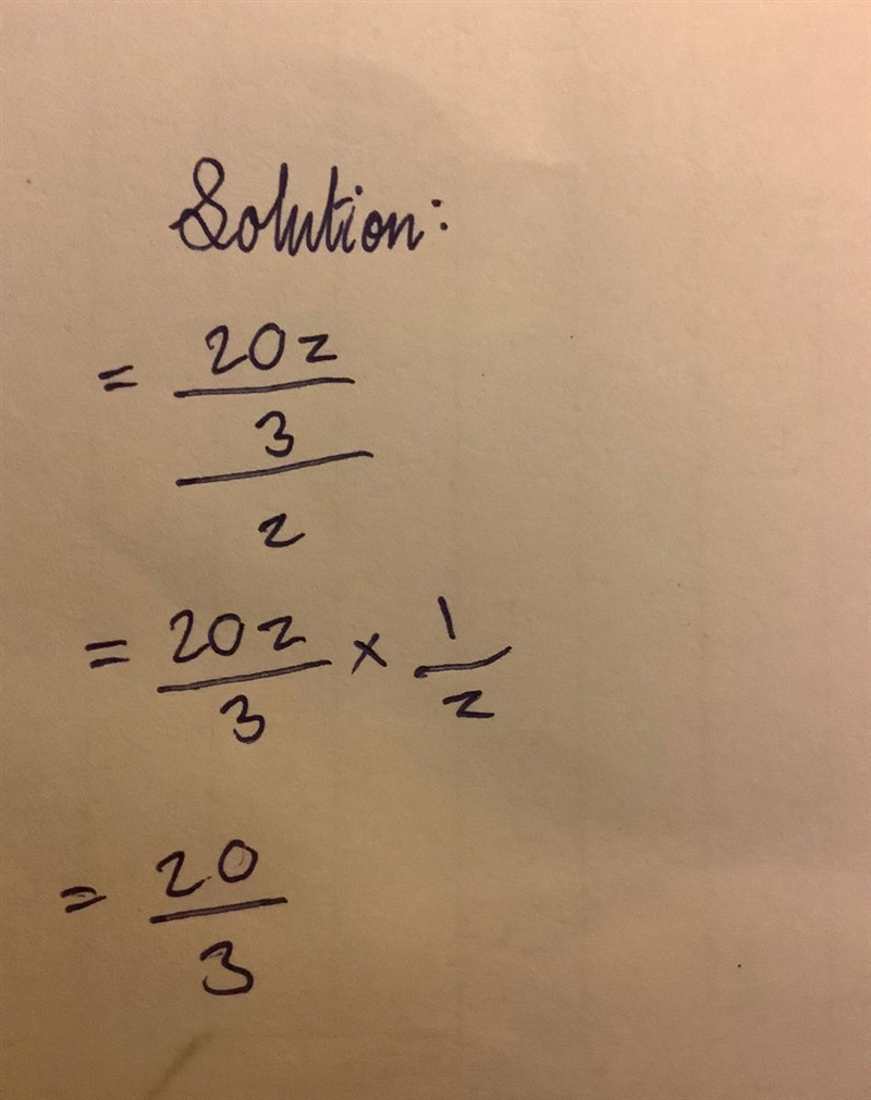 If x/y = 3⁄4 and x/z = 5, what is y/z?-example-1