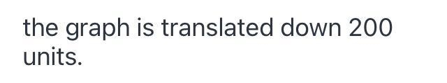 Suppose f(x) = 12x - 1,400 and g(x) = 12x - 1,600. Describe the transformation of-example-1