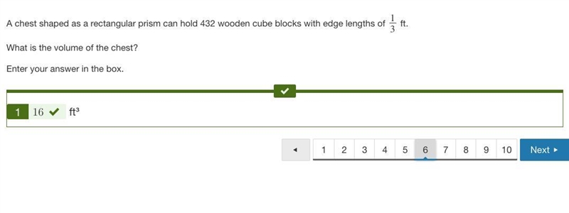 A chest shaped as a rectangular prism can hold 432 wooden cube blocks with edge lengths-example-1