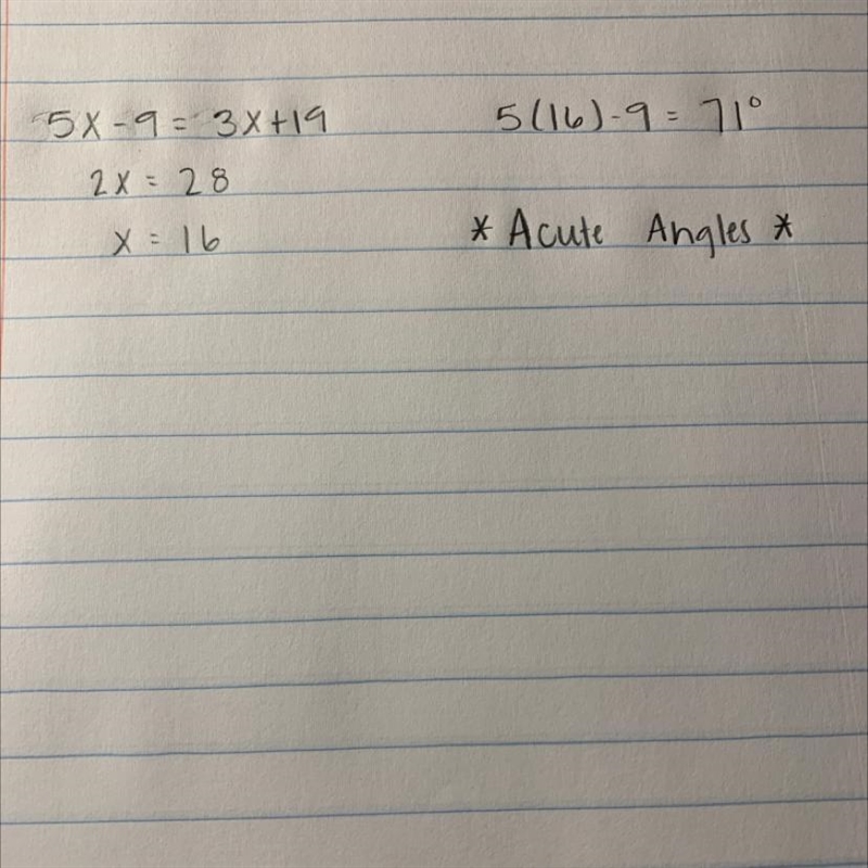 14. Classify Each Angle Pair then find the value of X-example-1