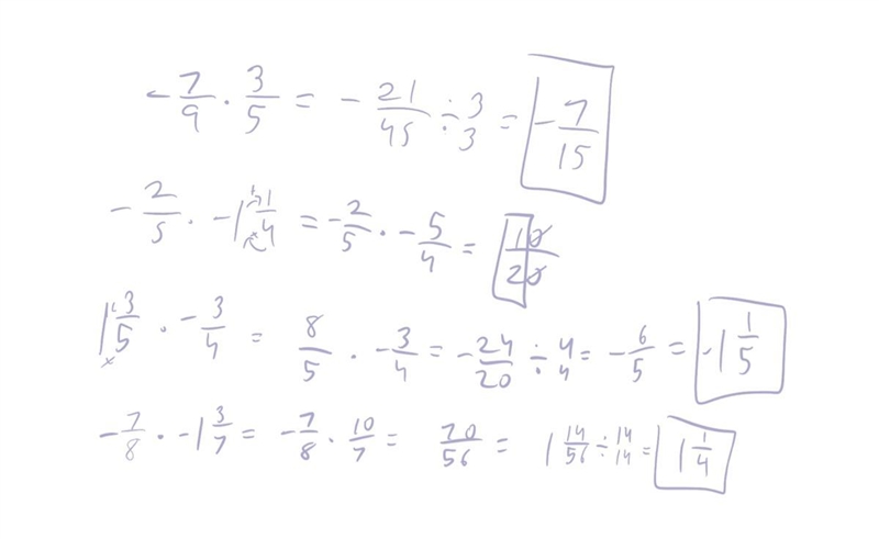 PLEASE PLEASE PLEASE HELP +30 POINTS! find each product -7/9 x 3/5 a. -27/45 b. -7/15 c-example-1