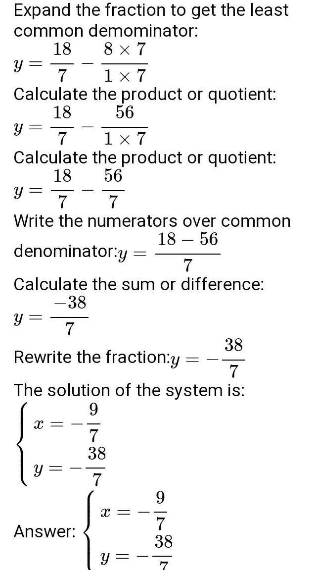 How many solutions does the system have? y = 5x+1 y = -2x-8 Choose 1 answer: A. Exactly-example-2