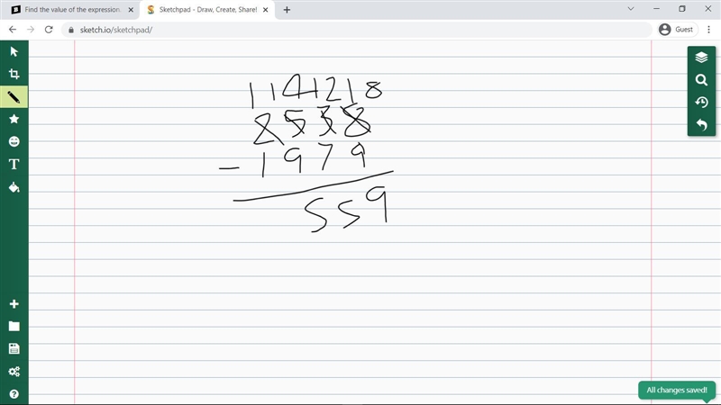 Find the value of the expression. 2538-1979-example-1