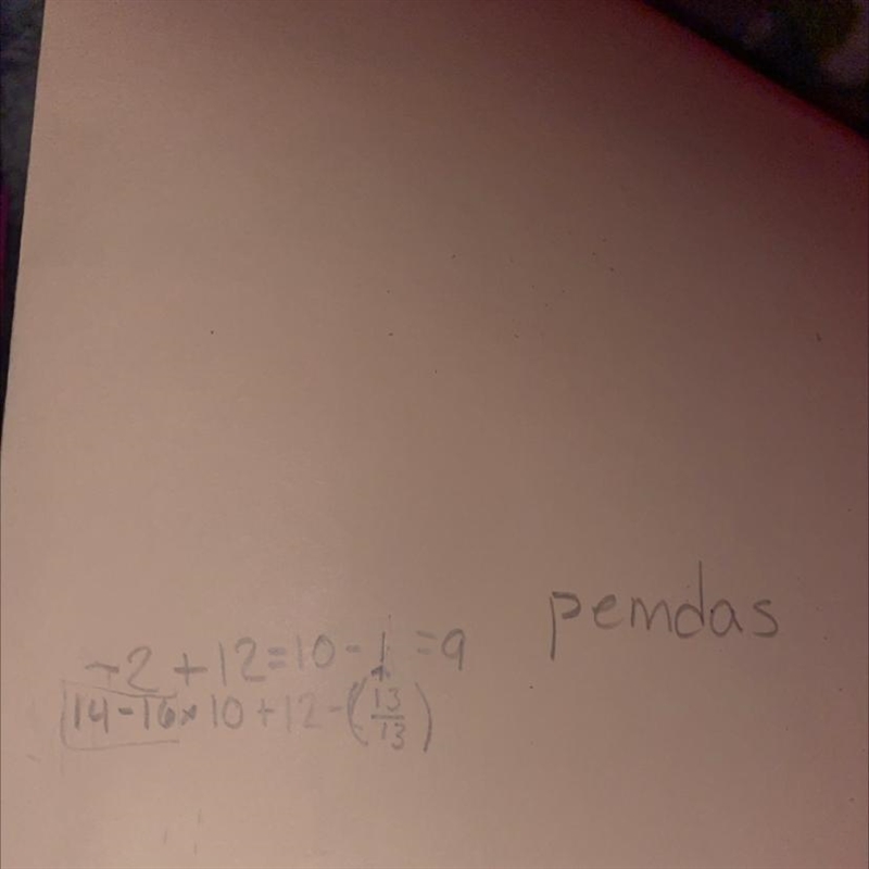 What is 14 - 16 * 10 + 12-( 13/13) * = multiplication (I know the answer ) :)-example-1