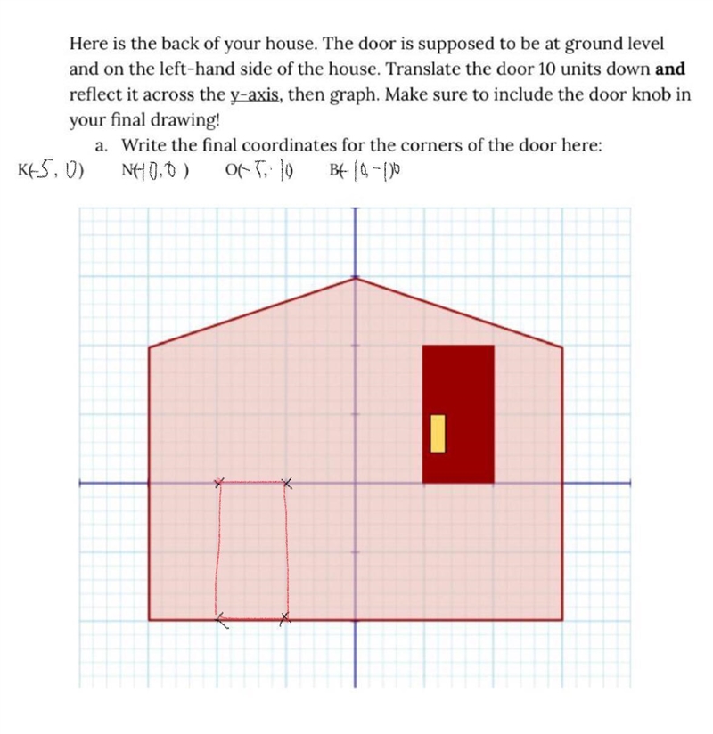 GRAPHING COORDINATES (additional instructions in photo) I really need help please-example-1