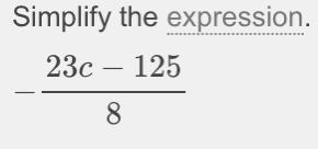 (1/8c+16)-(3/8+3c)=____ Plz help-example-1