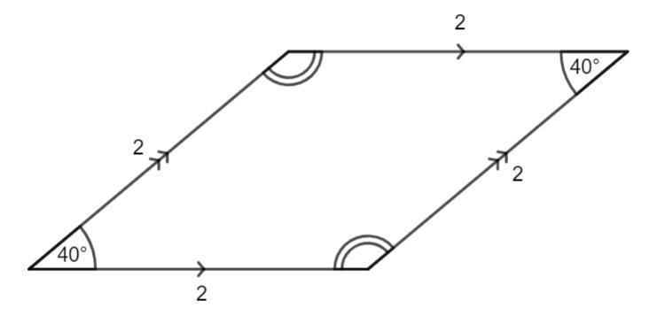 Draw a quadrilateral using geometry software with all sides 2 units long and at least-example-1