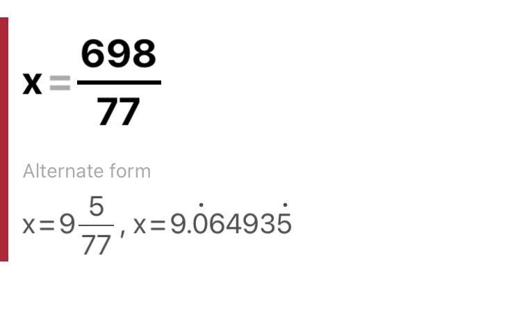 Solve this equation: x−4 = 13(6x−54)-example-1