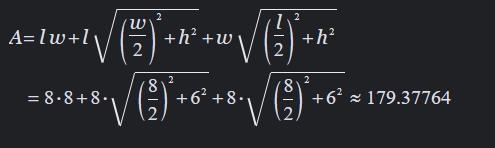 Use a net of the square pyramid, if necessary, to find the surface area of the pyramid-example-1