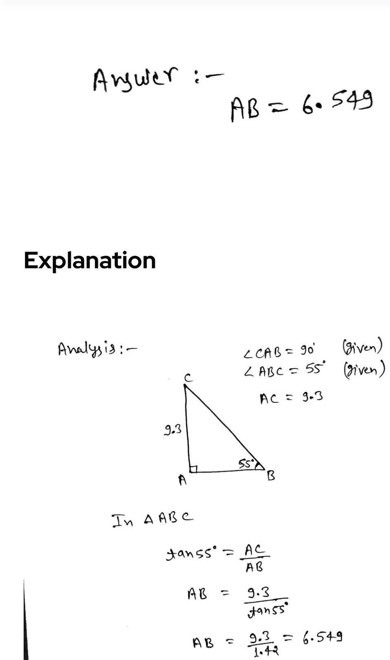 ABC is a right-angled triangle. Angle B= 90 Angle A= 36 AB=8.7cm Work out the length-example-1