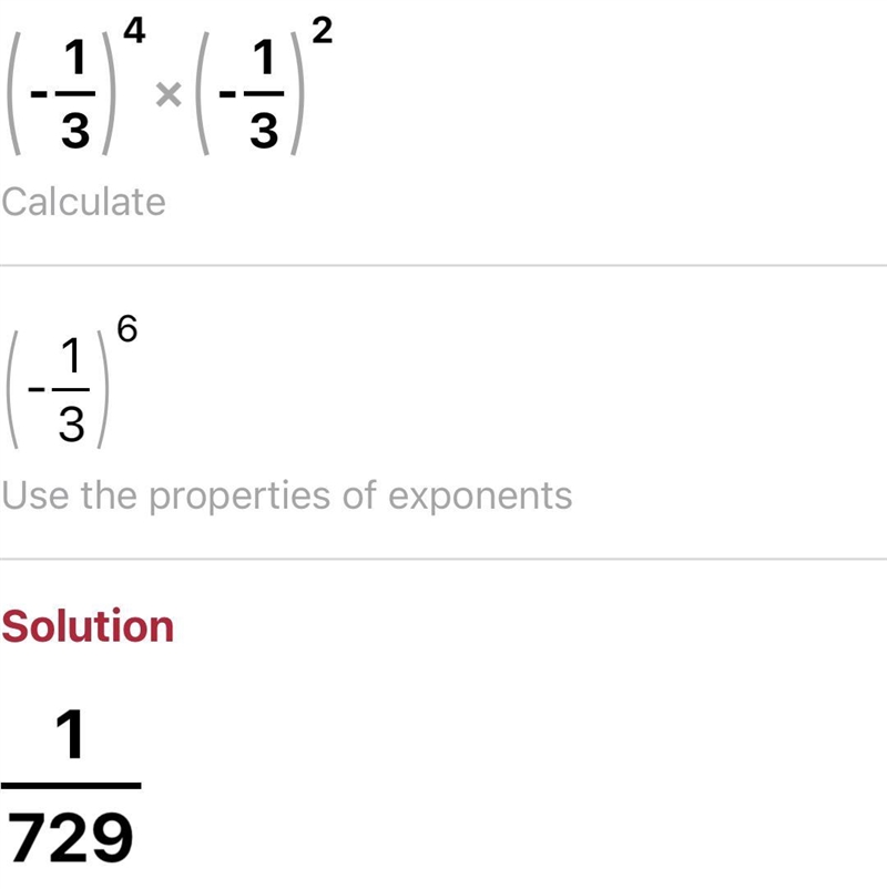 (-1/3)⁴(-1/3)² help please-example-1