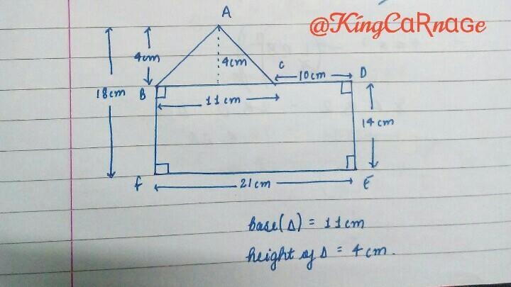 What is the area of this polygon? A = 400 cm² A = 338 cm² A = 316 cm² A = 238 cm²-example-1