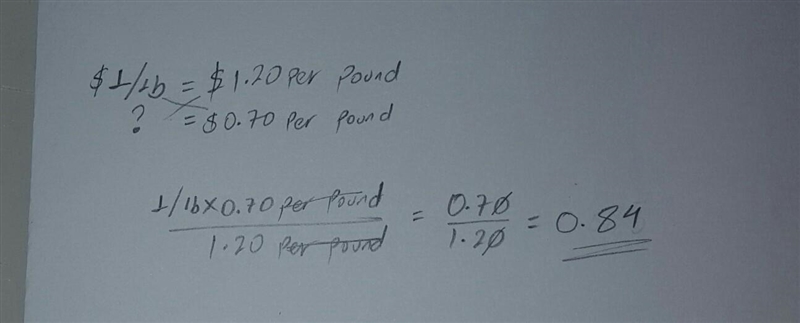 Pounds of mixed cookies to sell for $1/lb. If he mixes cookies worth $1.20 per pound-example-1