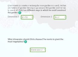 Chris wants to create a rectangular rose garden in a yard-example-1