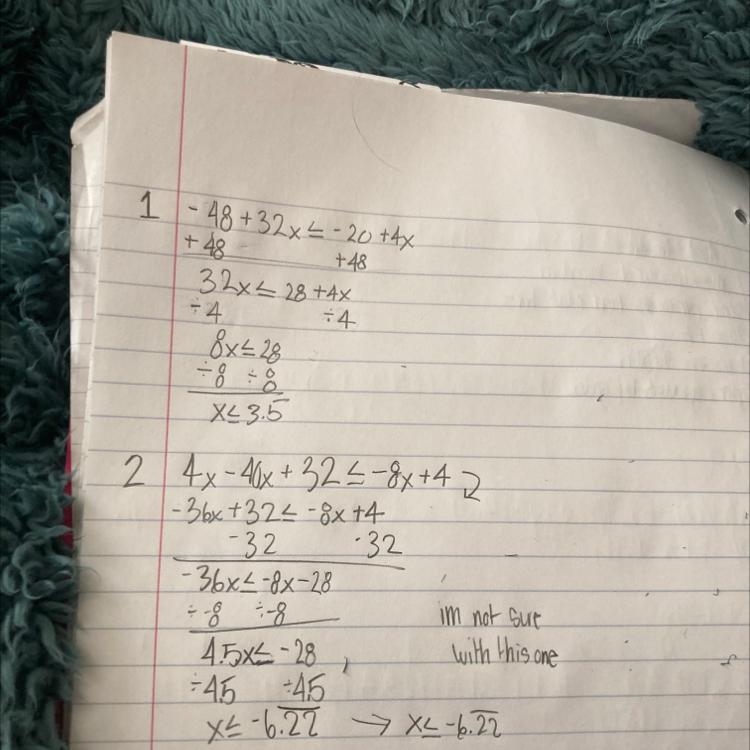 Please help answer all of the following multi-step equations correctly-example-1