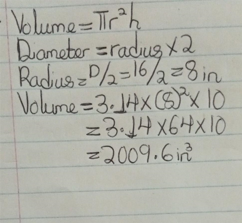 Find the approximate volume of a cylinder that has a diameter of 16 in. and a height-example-1