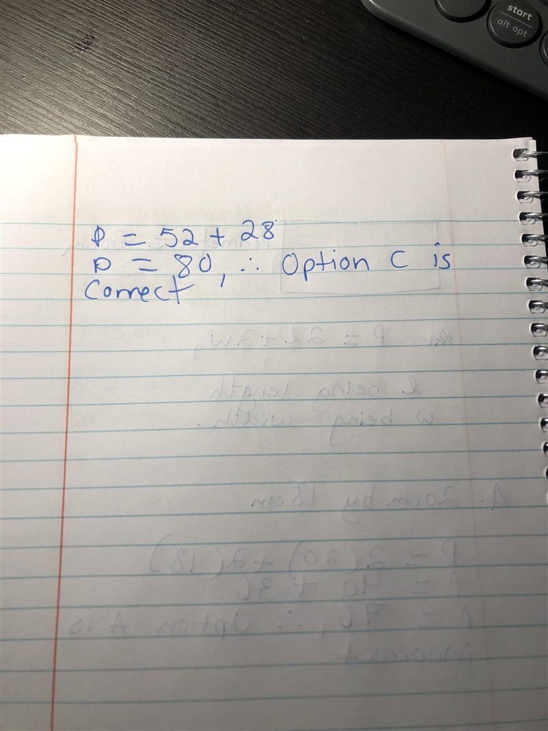 again i am timed. The perimeter of a rectangle is 80 centimeters. Which set of measurements-example-2