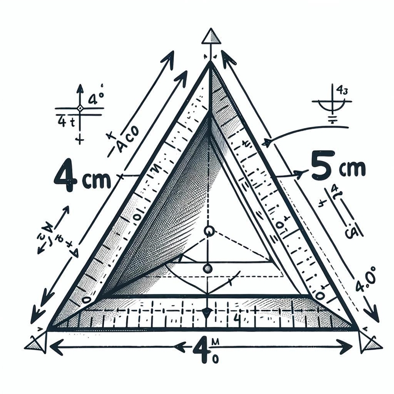 Draw as many different triangles as possible that have two sides of length 4 cm and-example-1