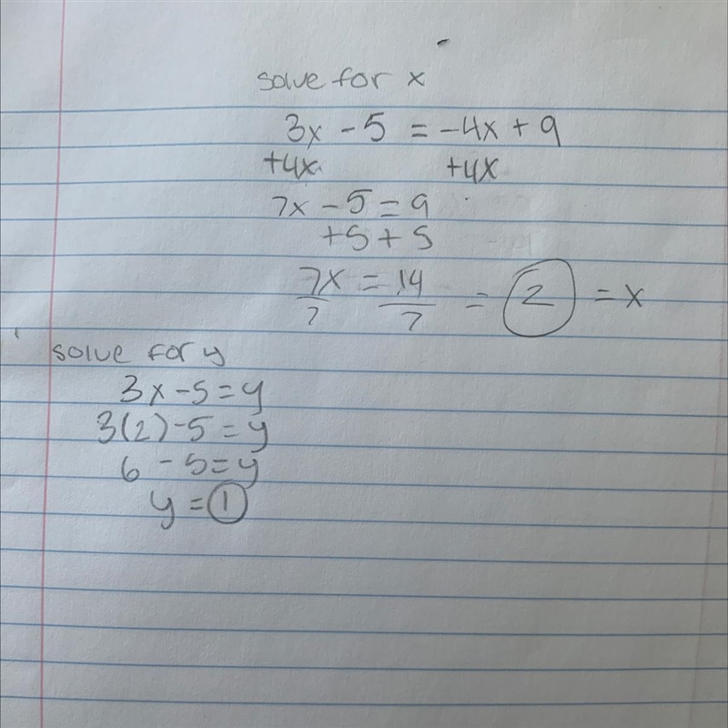 Find the solution to the following system using substitution-example-1