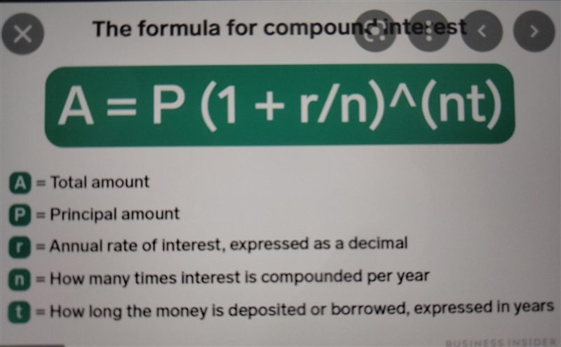 An account earns 4% yearly compound interest. If you put $1500 in the account, what-example-1