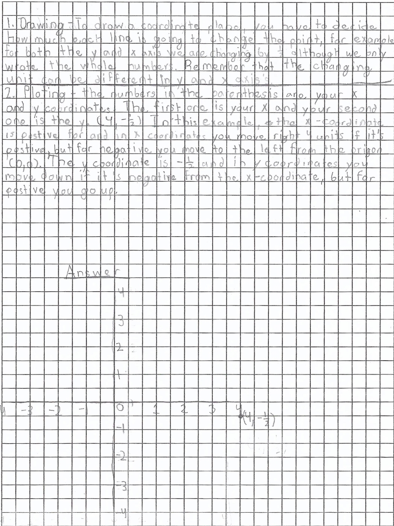 Plot (4, −1/2) on the coordinate plane.-example-1