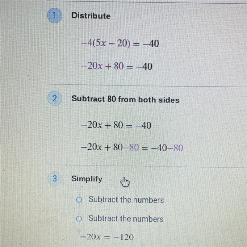 −4 (5x − 20) < −40 graph and solve the inequality-example-1