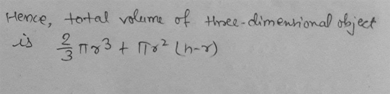 A structure made up of a hemisphere attached to a cylinder is built. The hemisphere-example-1