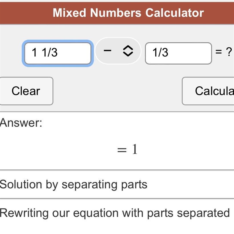 What is 1 1\3 -1\3 please help me-example-1