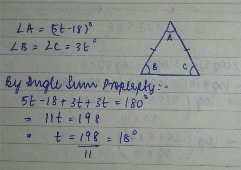 Draw an isosceles triangle with the measure of one of the angles as 90°.-example-1