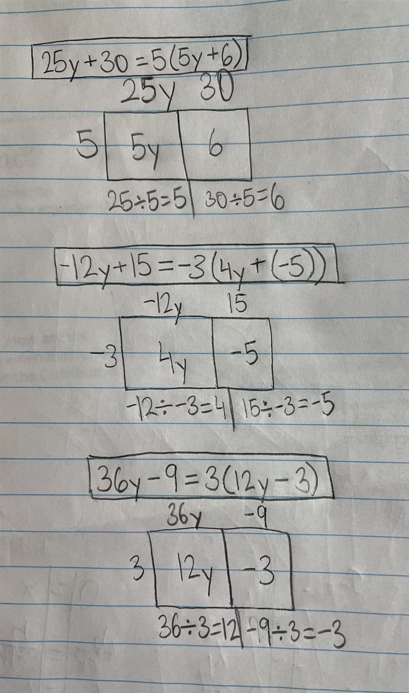 Complete the expressions using the distributive property and the greatest common factors-example-1