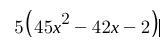 Simplify the expression using the distributive property. (3x-2)5 15x - 2 15x - 10 3x-example-1