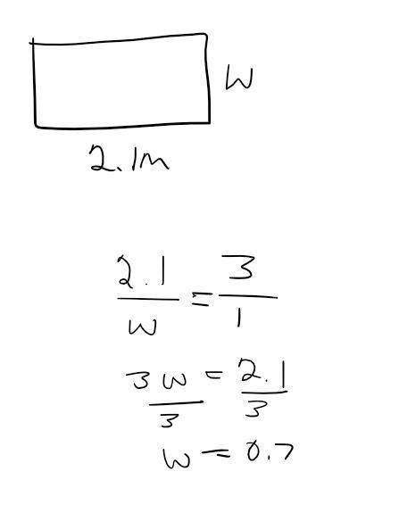 The length and width of a rectangle are in the ratio 3:1. a) the length of the rectangle-example-1