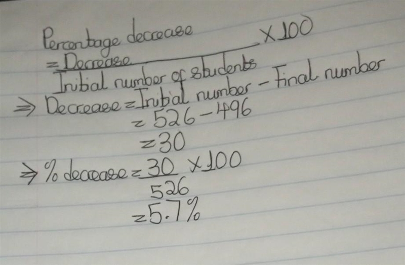 PLEASE ANSWER ASAP: Last year, Springfield Middle School had 526 students. This year-example-1