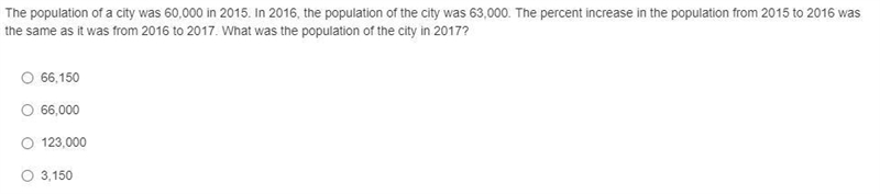 The population of a city was 60,000 in 2015. In 2016, the population of the city was-example-1