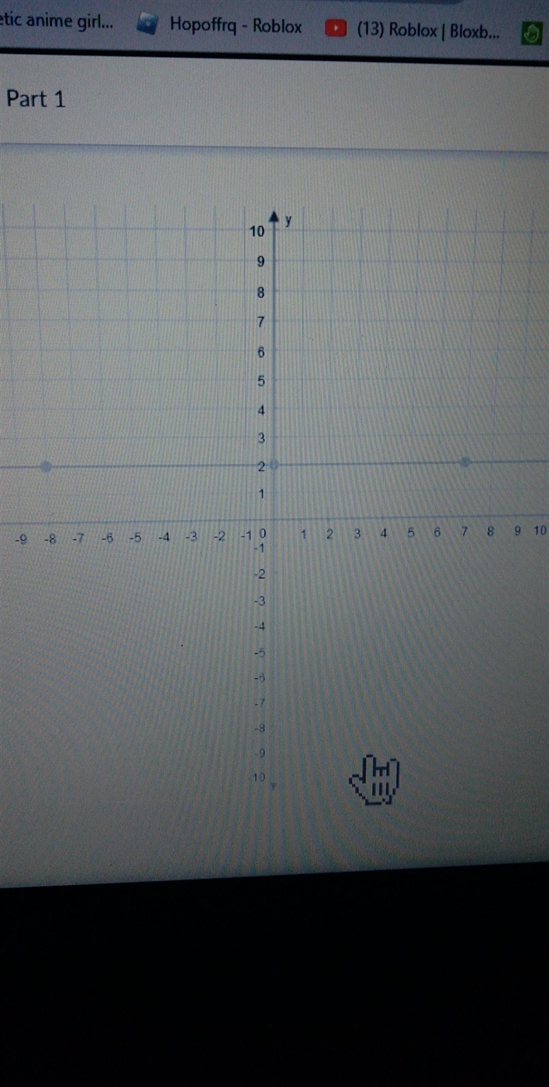 What is the slope of this line? Enter your answer as a whole number or a fraction-example-1